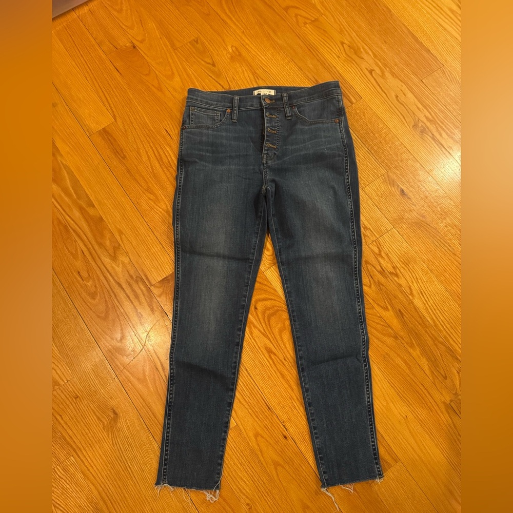 Madewell 10 Inch High Rise Skinny Button Fly Jeans.size 30.